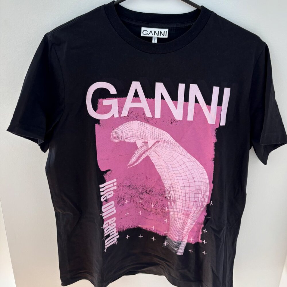 GANNI Basic Jersey Cherry Relaxed T-shirt